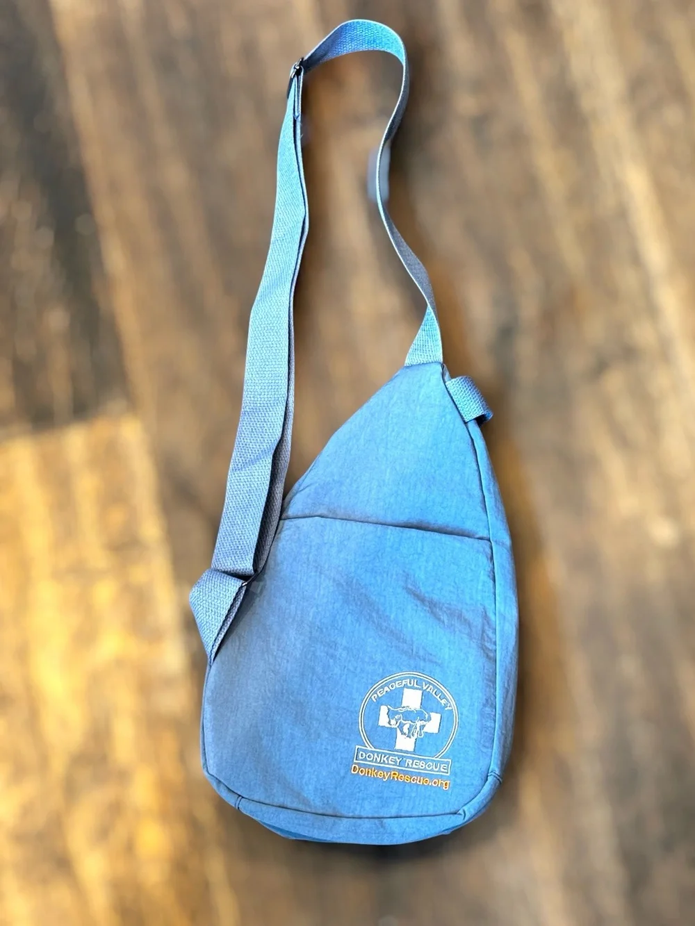 New Lightweight Blue/Gray Small Sling Bag Casual Crossbody Nylon Day Pack